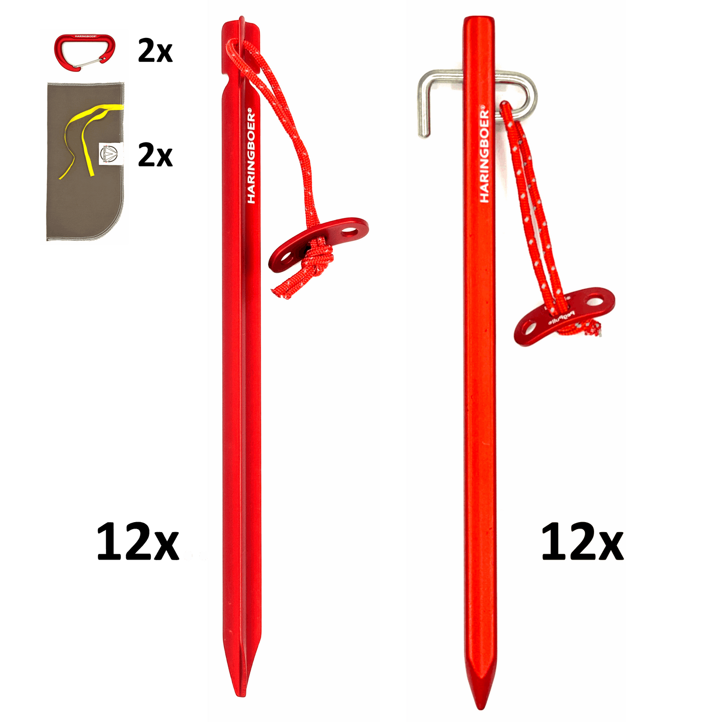 Haringboer Product Bundel - 20 cm haringen - Complete set voor élke ondergrond!