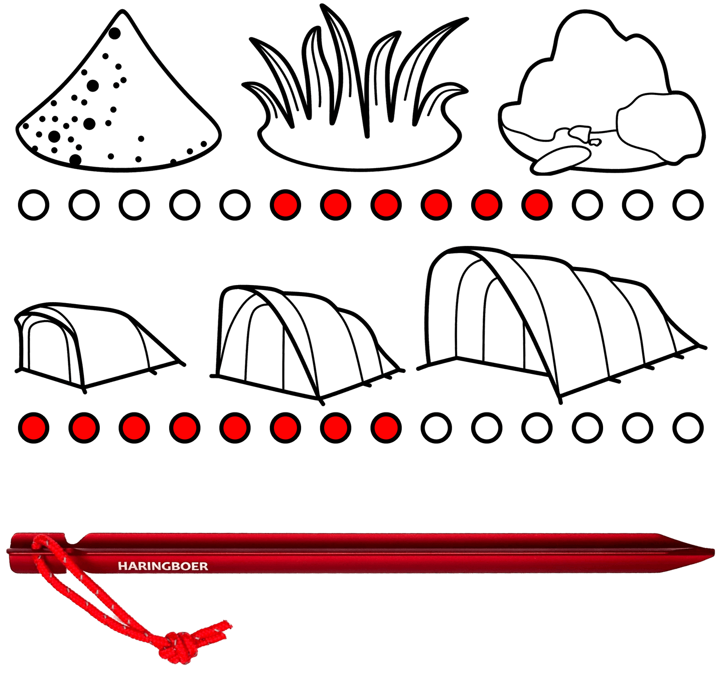 Haringboer 20 cm aluminium propellerharing met PegPull®