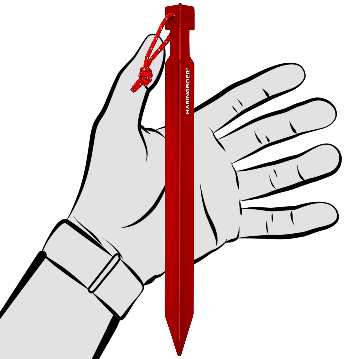 Haringboer 25cm aluminium grondharingen