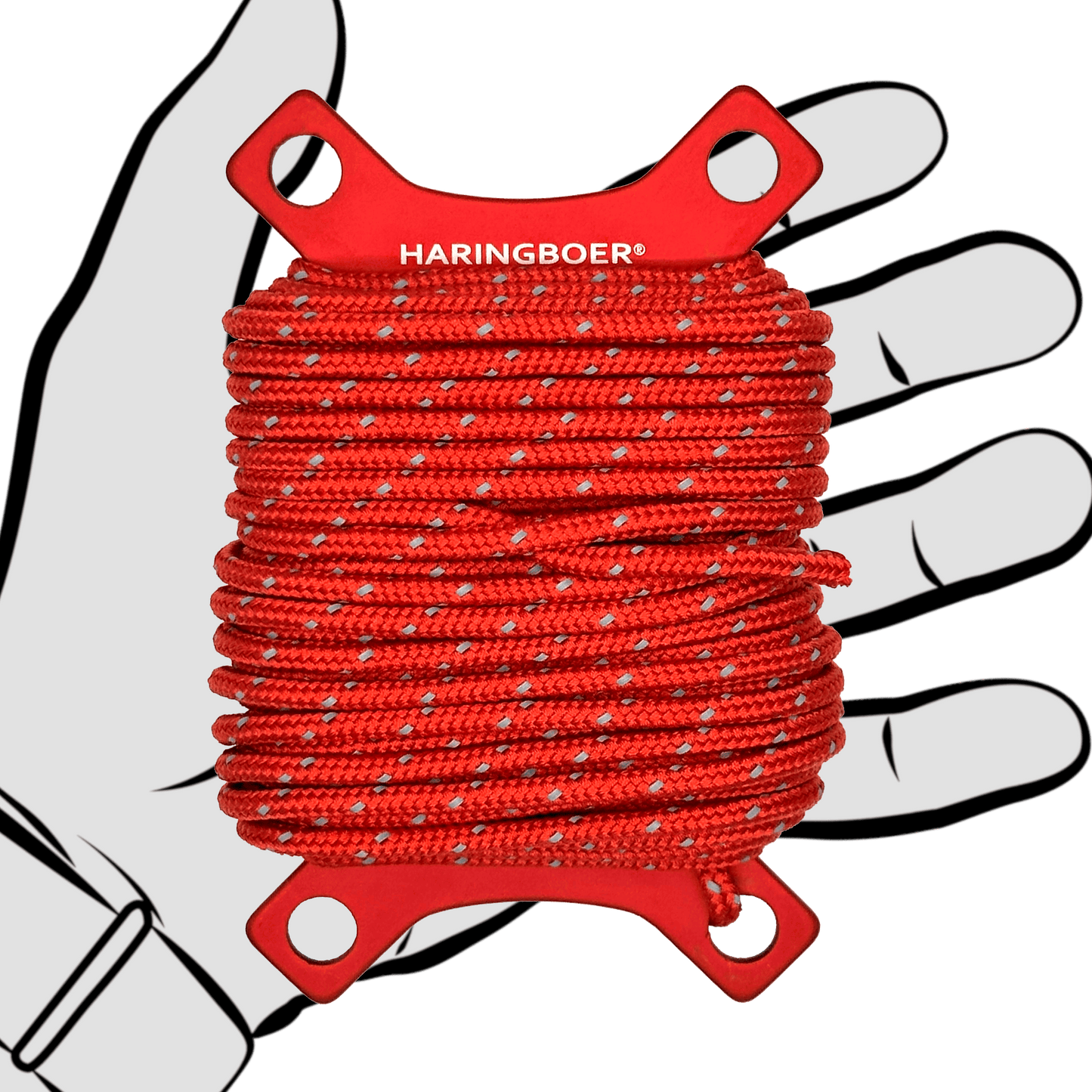 Haringboer 4,0 mm x 10 m scheerlijn op aluminium klos
