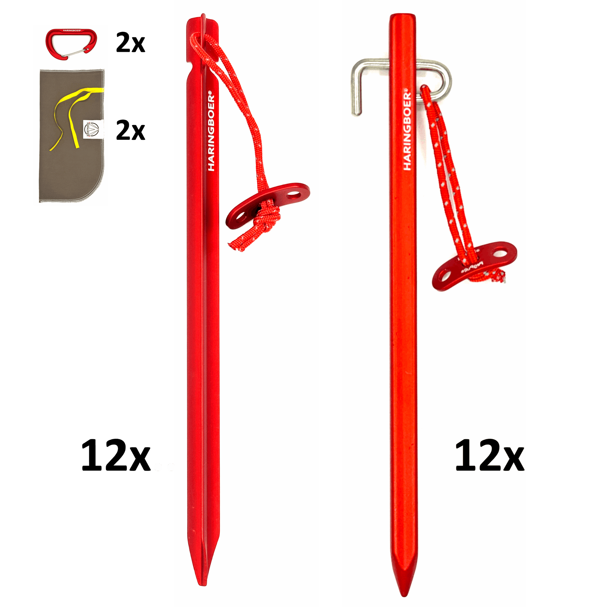 Haringboer Product Bundel - 20 cm haringen - Complete set voor élke ondergrond!