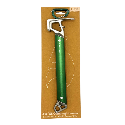 Herring hammer 30 cm - Aluminum &amp; stainless steel with carabiner